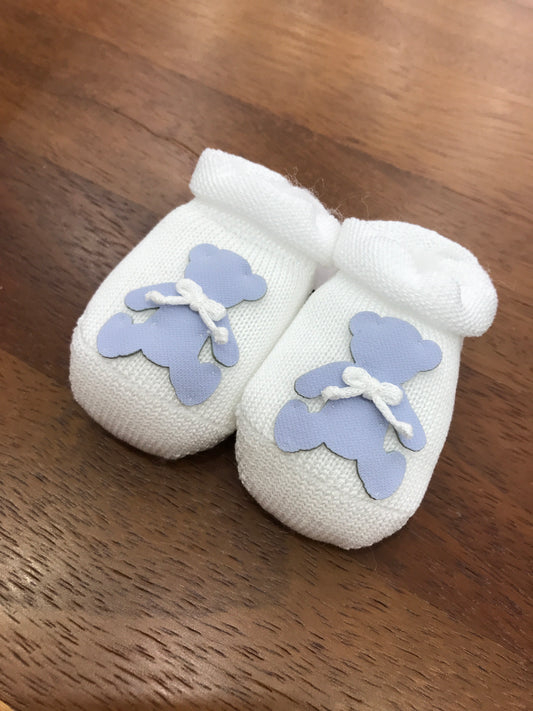 Babbucce Story Loris in filo con applicazione di orsetto celeste