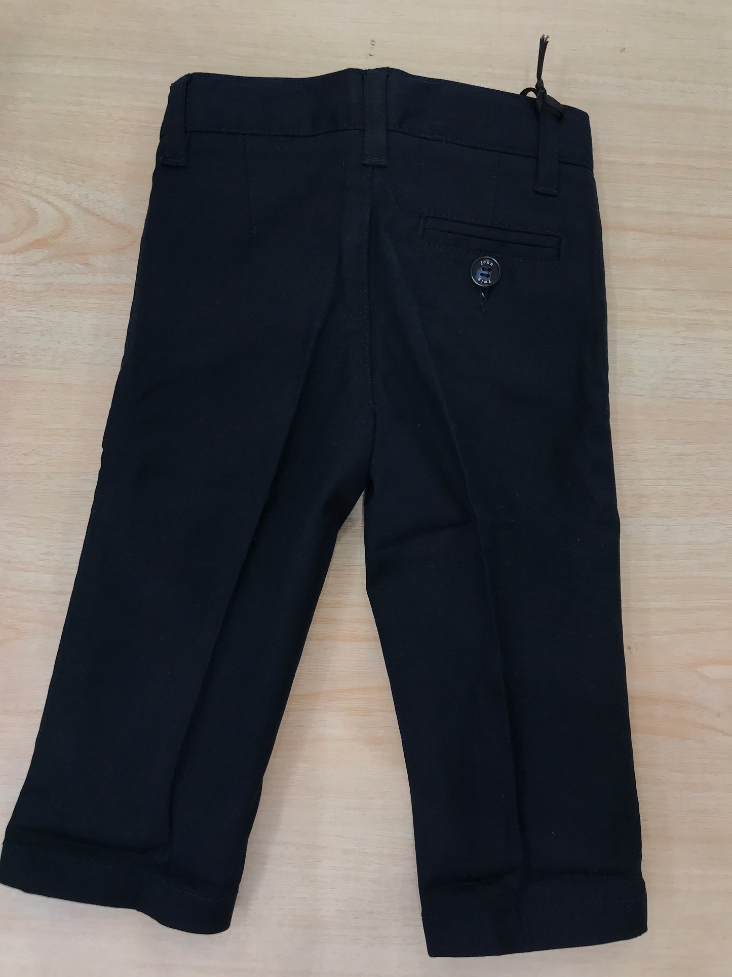Pantalone John Twig in cotone blu scuro lungo con tasche sul davanti