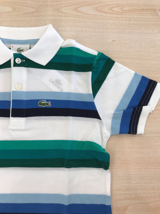 Polo Lacoste in cotone mezza manica con bottoncini e logo ricamato lateralmente unisex