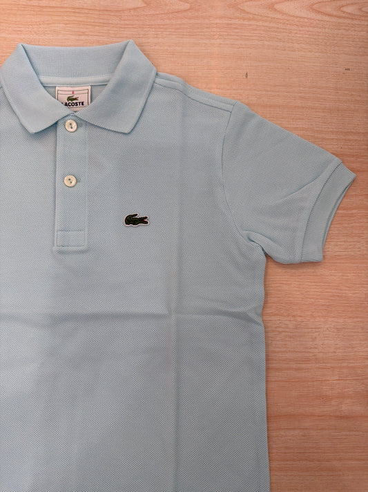 Polo Lacoste in cotone mezza manica con bottoncini e logo ricamato lateralmente unisex