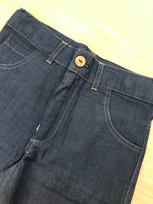 Pantalone Coccodè in cotone effetto jeans con tasche sul davanti