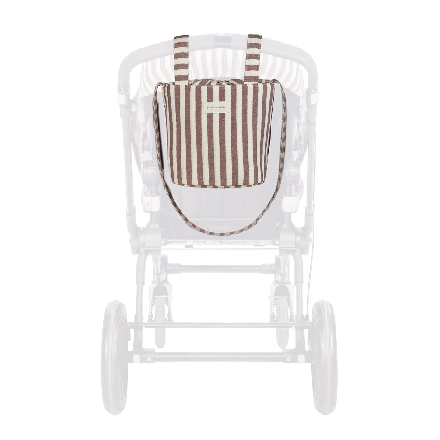 BORSA BUCKET CHERRY STRISCE