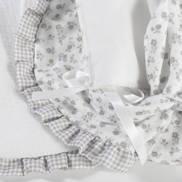 SACCO NANNA LITTLE BLOOM FIORI GRIGIO TOG 2,5