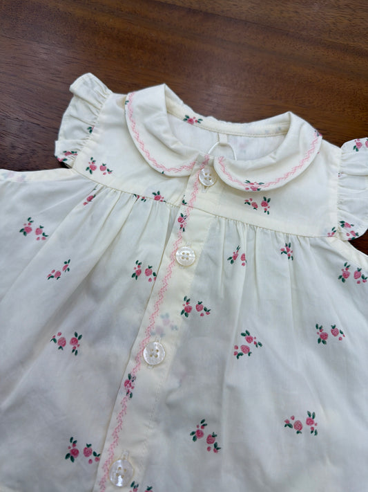 Completo Petit Bateau cotone due pezzi con culotte fantasia floreale