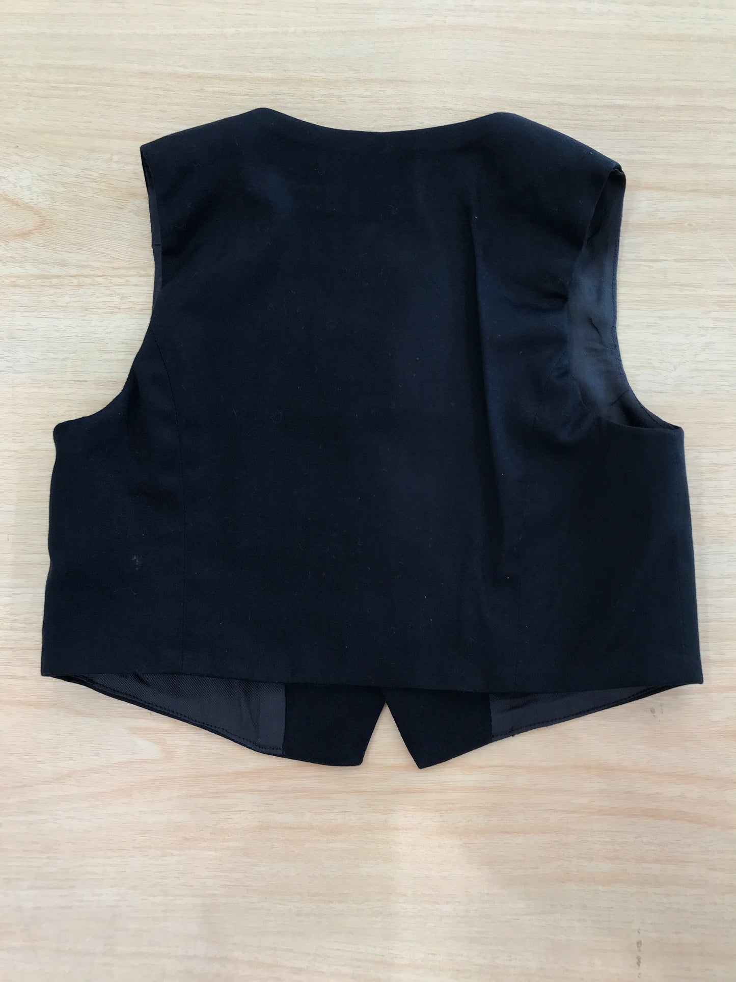 Gilet Nanan blu scuro con tasche blu chiaro e pois bianchi
