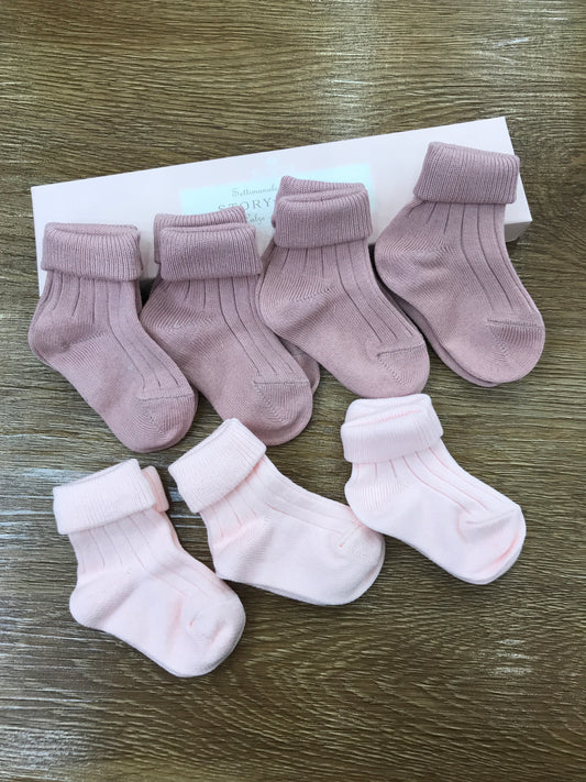 Calzini Story Loris settimanale in caldo cotone in varie tonalità di rosa