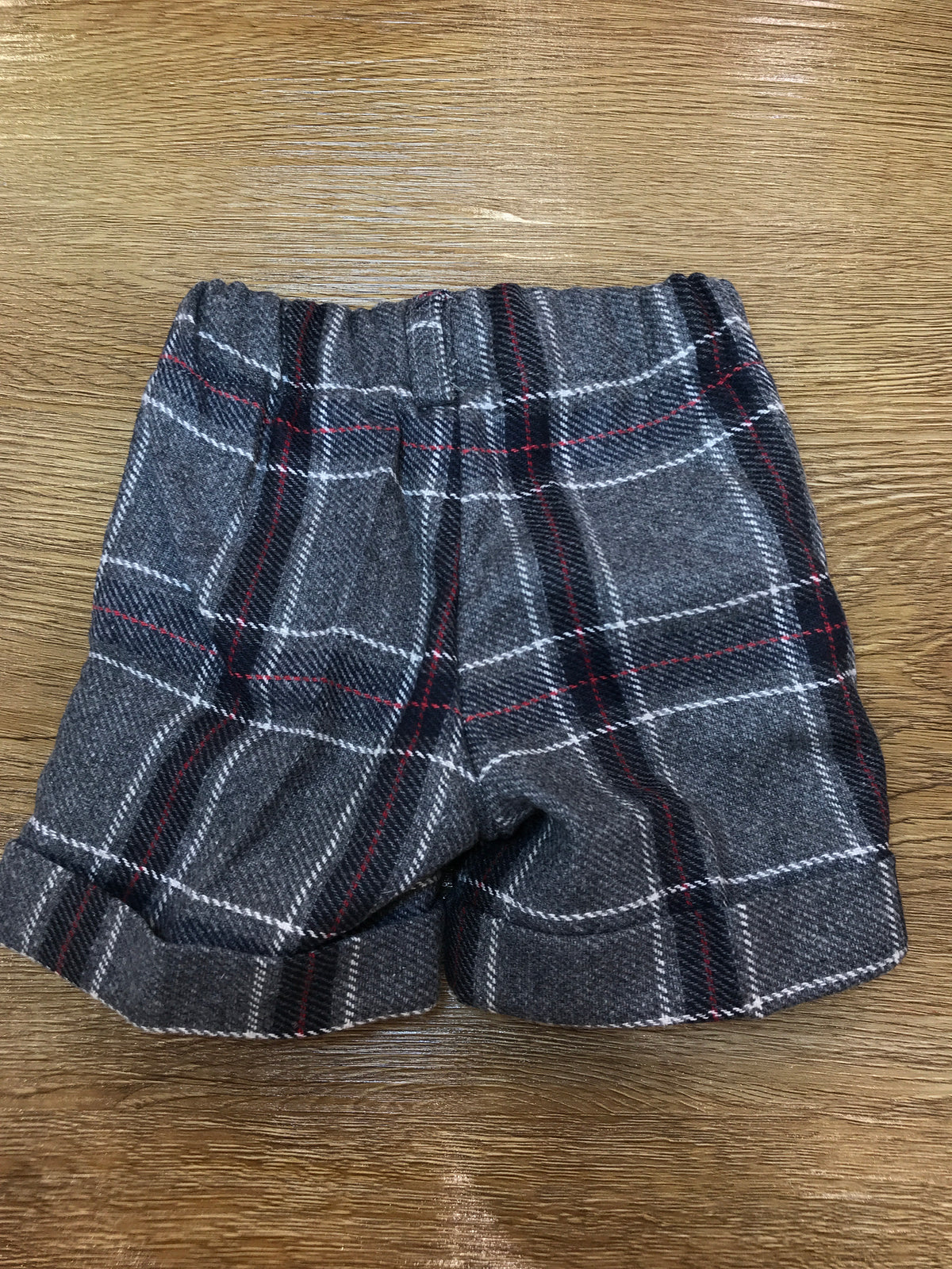 Pantalone Jo Milano in panno a quadroni scozzese nei toni del grigio