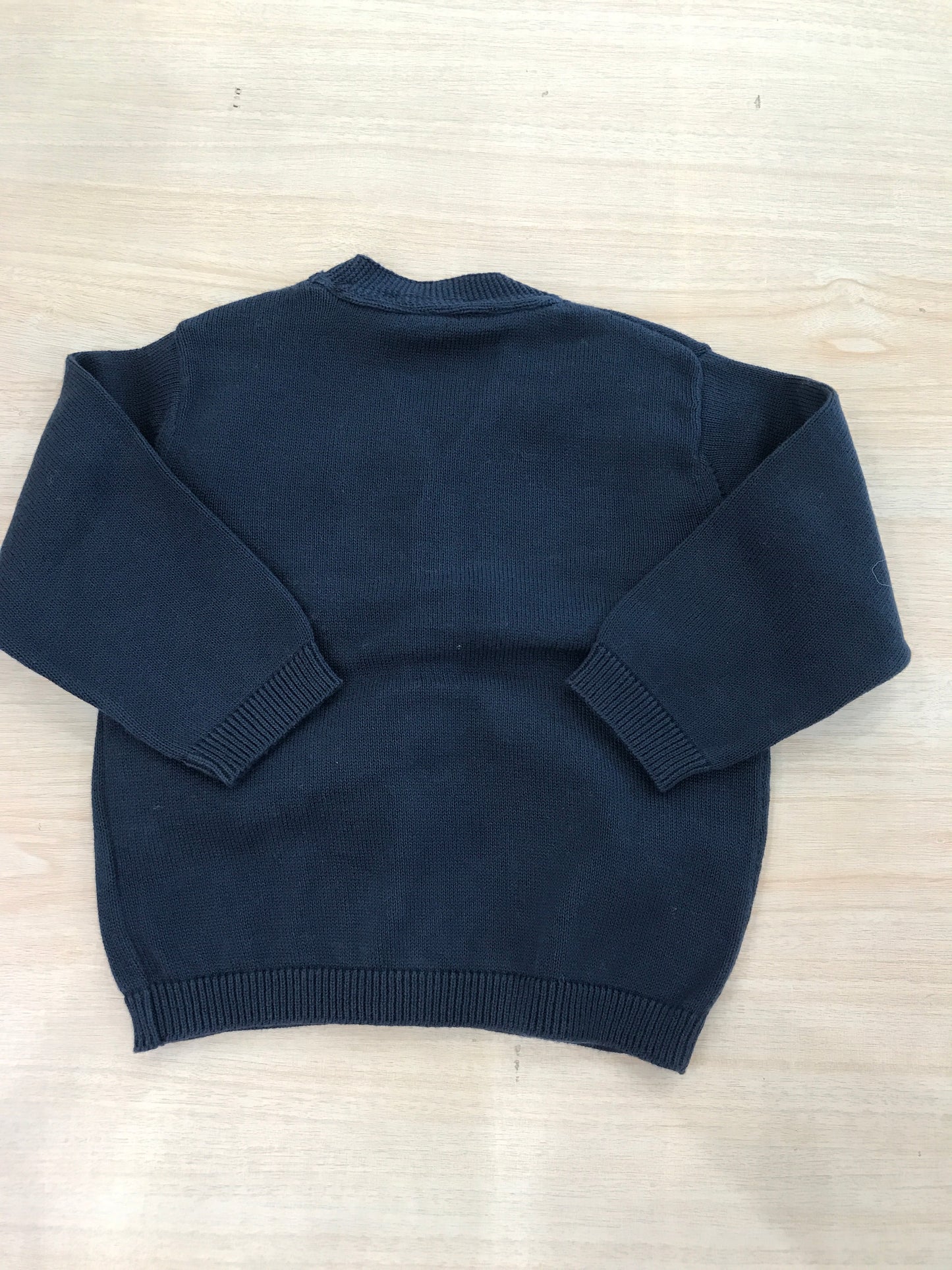 Cardigan Coccodè in filo blu scuro manica lunga con piccoli bottoncini