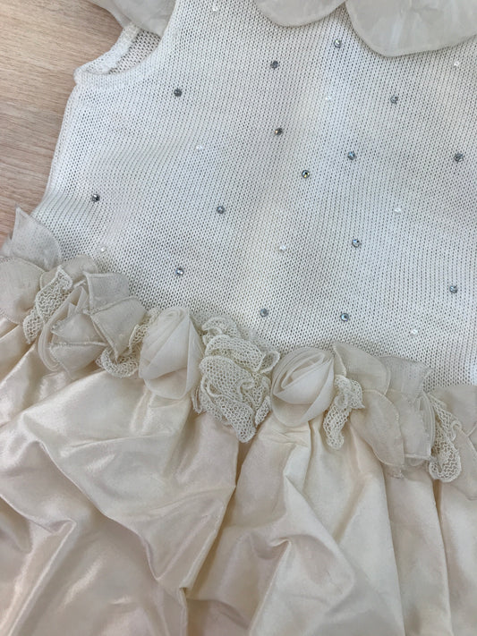 Abito Ladia con rusche fiori a sbuffo con culotte abbinata