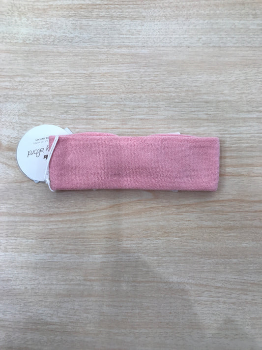 Fascia Baby Lord in filo rosa ortensia con fiocco rosa chiaro sul davanti