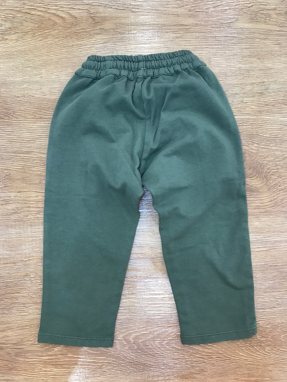 Tutina Coccodè in caldo cotone due pezzi verde con dettagli in grigio