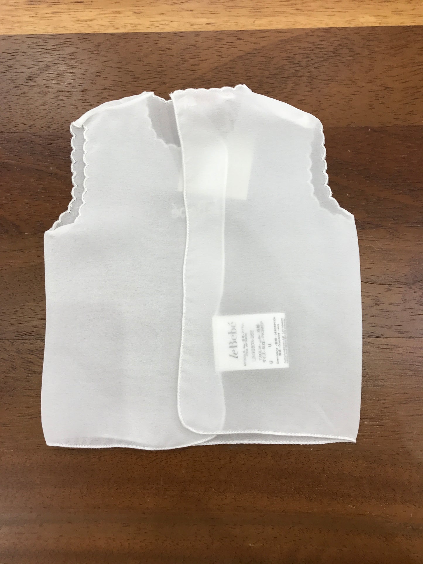 Camicino Fortuna Le Bebè in seta smanicato smerlato bianco