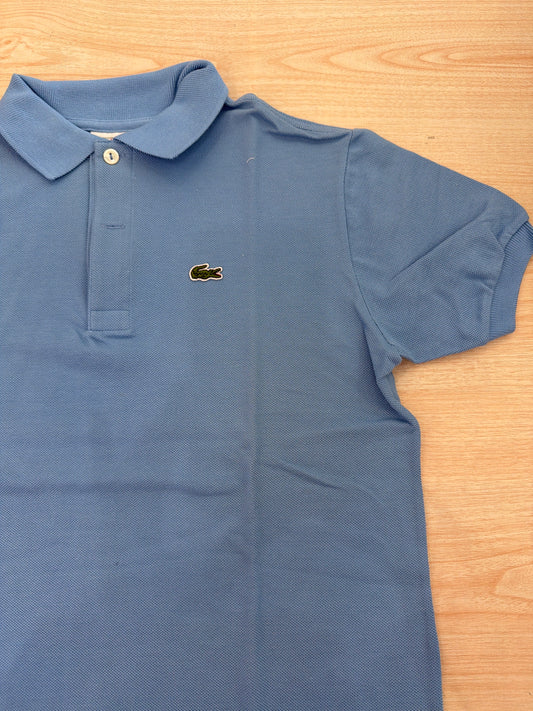 Polo Lacoste in cotone mezza manica con bottoncini e logo ricamato lateralmente unisex