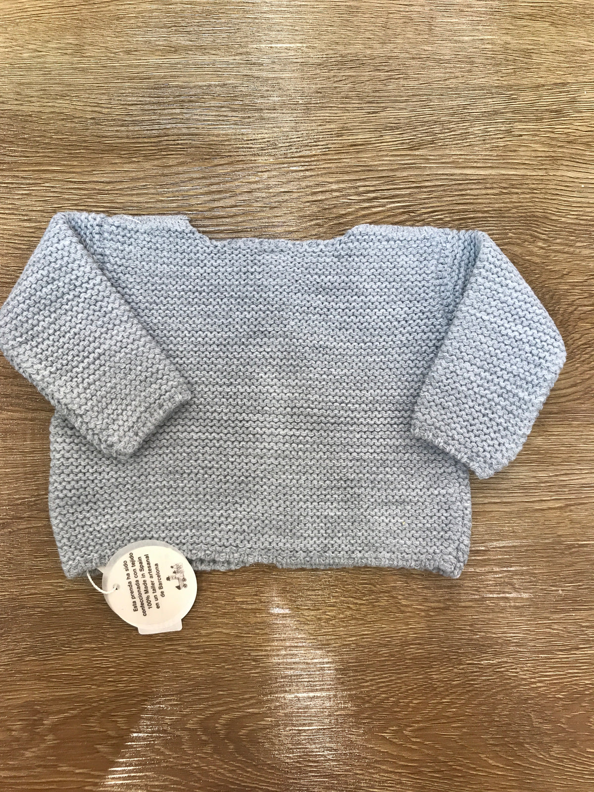 Cardigan Mamitis in lana grigio con piccoli bottoncini