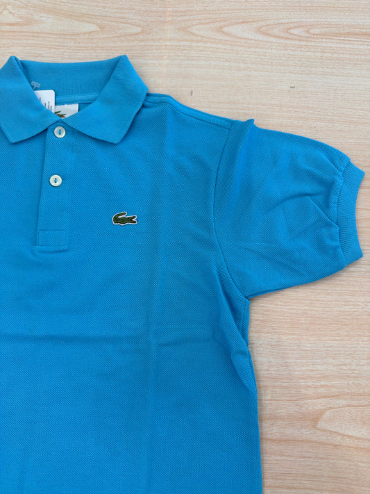 Polo Lacoste in cotone mezza manica con bottoncini e logo ricamato lateralmente unisex