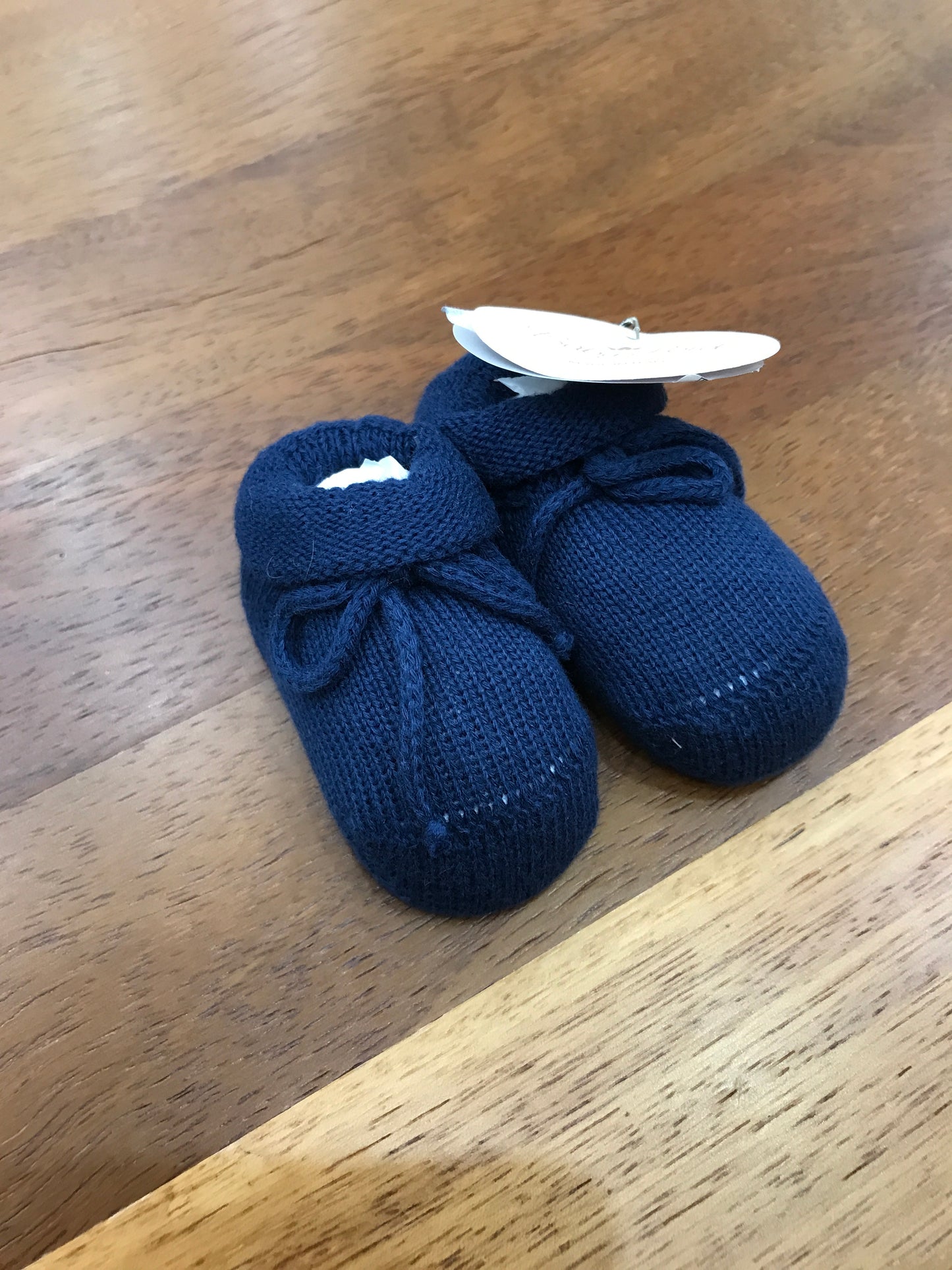 Babbucce Baby Lord in filo blu scuro