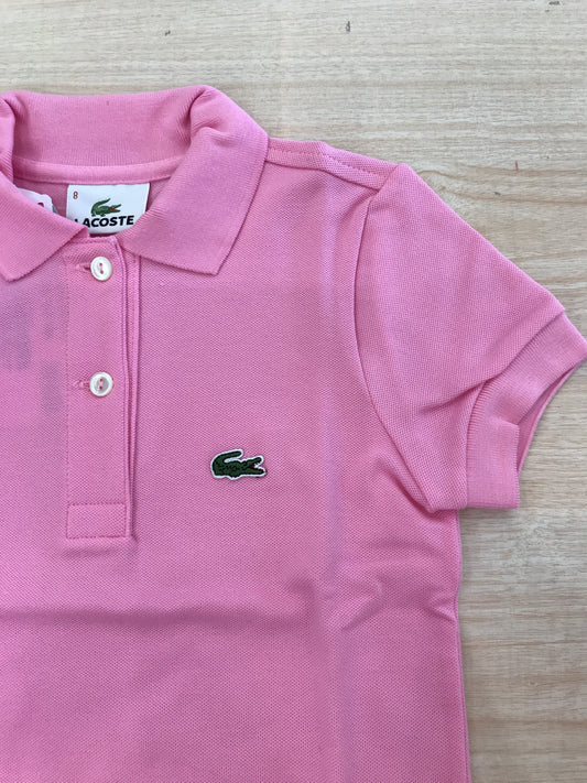 Polo Lacoste in cotone mezza manica con bottoncini e logo ricamato lateralmente unisex