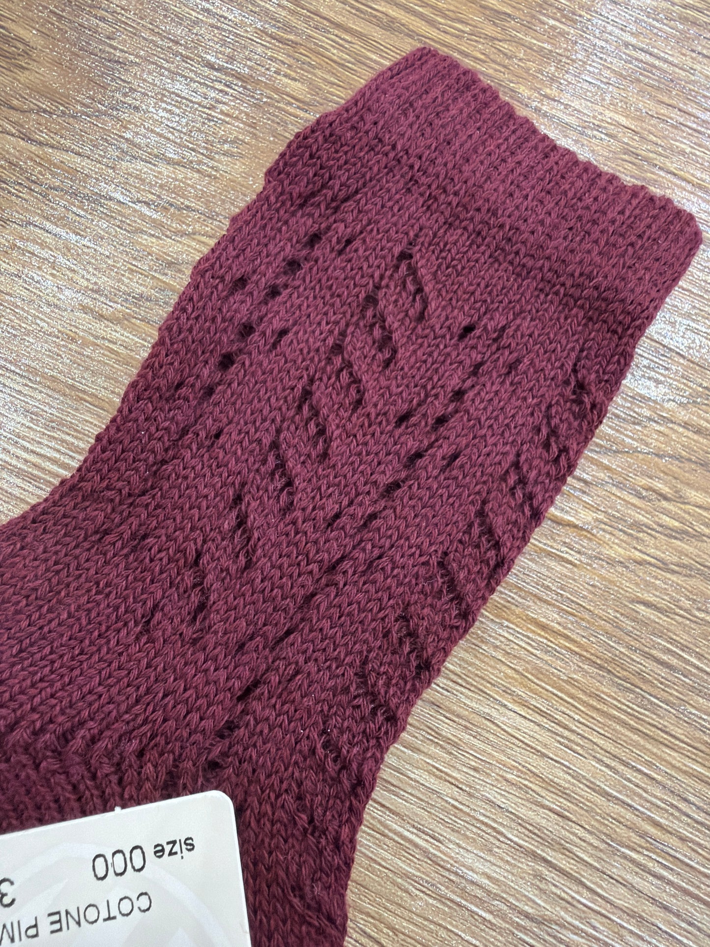 Calzini Story Loris in caldo cotone bordeaux traforati