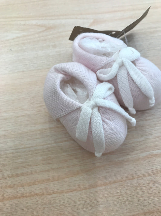 Babbucce Baby Lord in filo rosa con pois bianchi