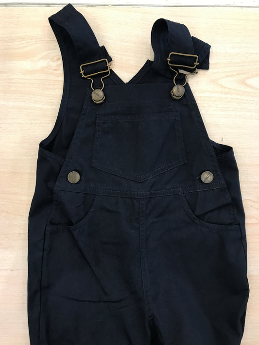 Salopette Le Guinol in cotone blu scuro con bretelle e tasca sul davanti