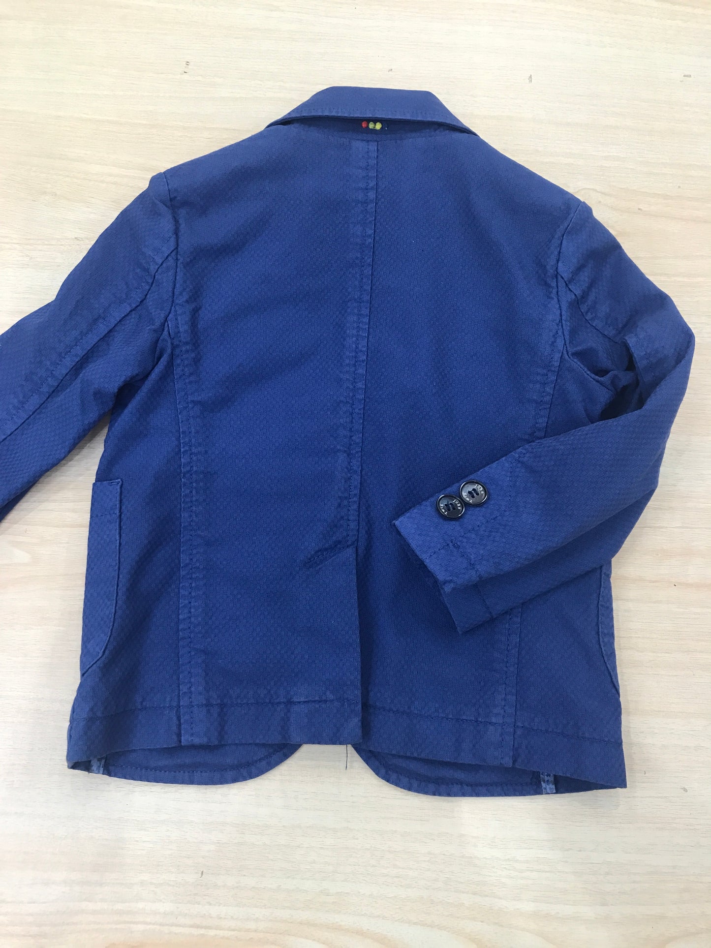 Giacca John Twig bluette con tasche bottoncini e pochette laterale