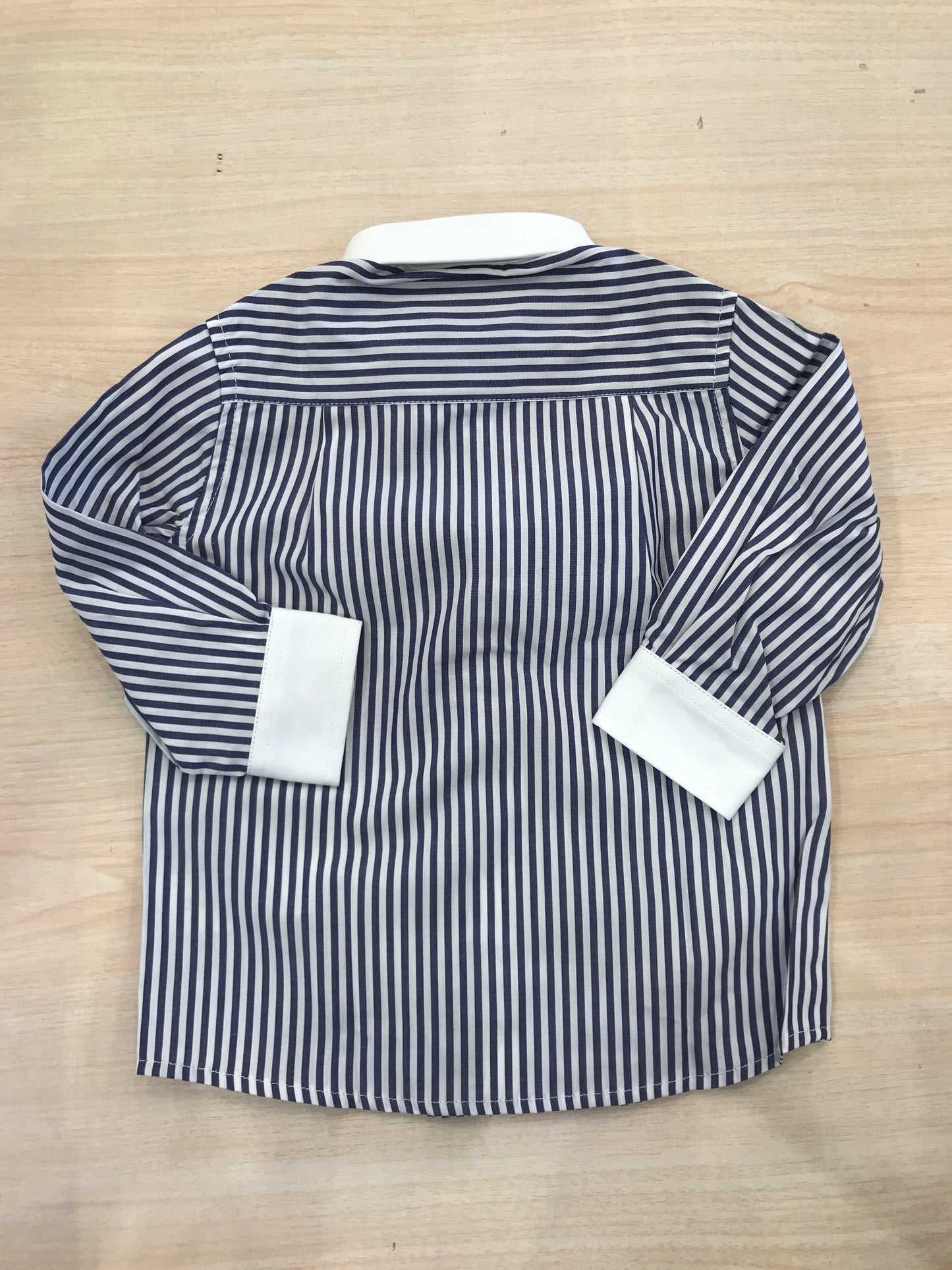 Camicia Les Copains in cotone a righe bianche e blu manica lunga
