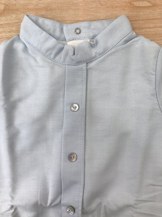 Body Laranjinha in cotone mezza manica con effetto camicia