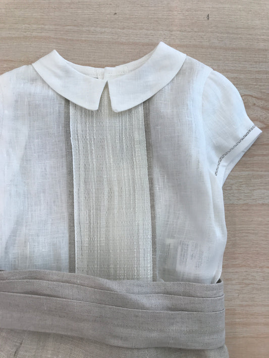 Completo Martin Aranda camicia mezza manica con pantalone corto con fascia a pieghe