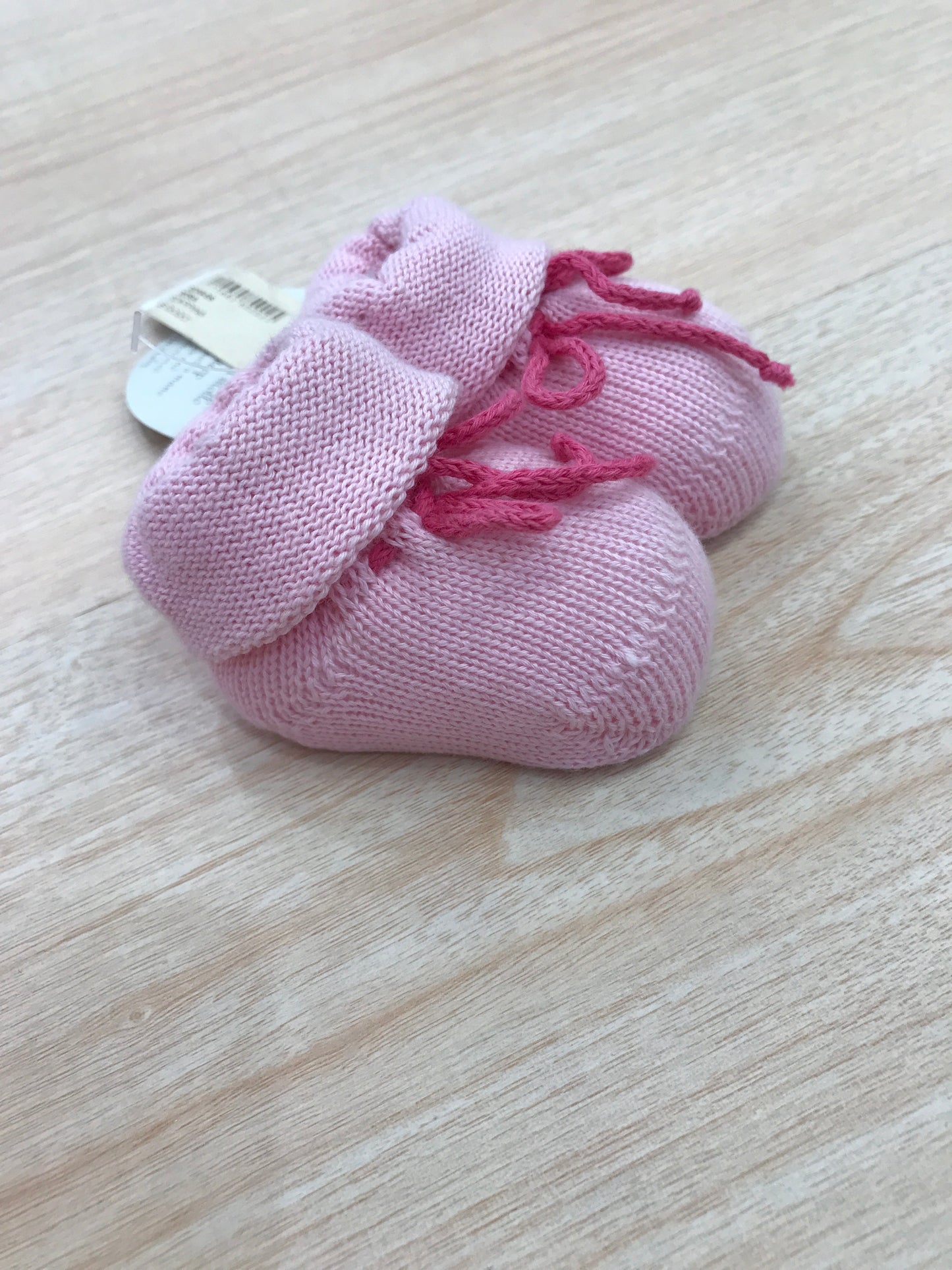 Babbucce Le Dodò in filo rosa con fiocco fucsia