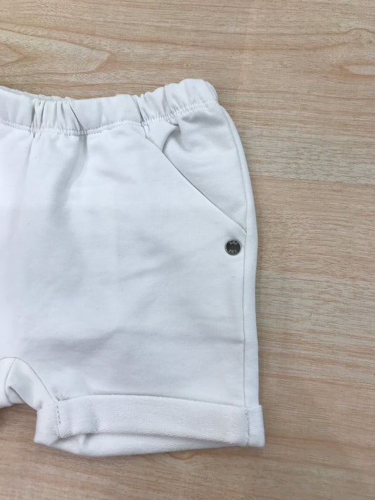 Pantalone Paz Rodriguez in cotone corto bianco con elastico