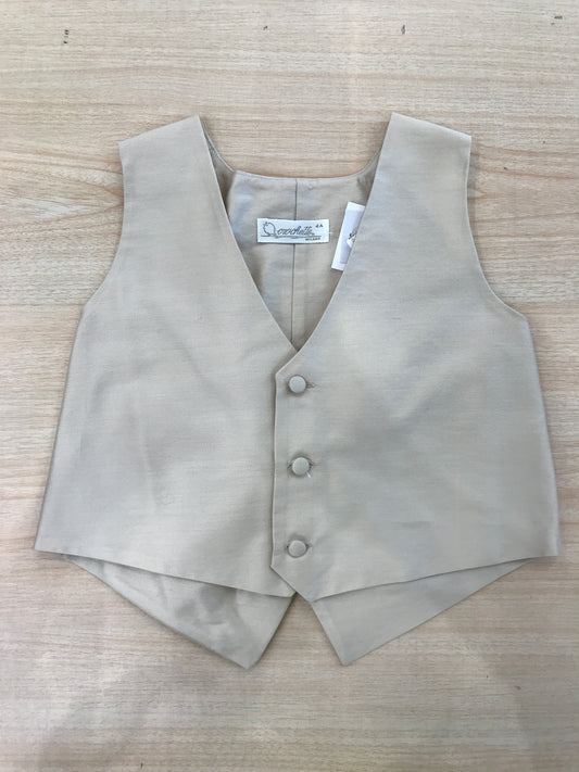 Gilet Crochette beige con bottoncini