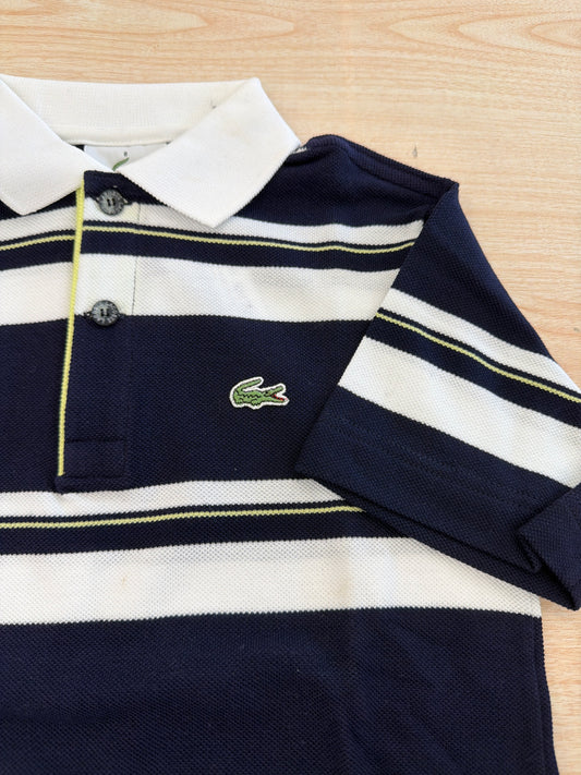 Polo Lacoste in cotone mezza manica con bottoncini e logo ricamato lateralmente unisex