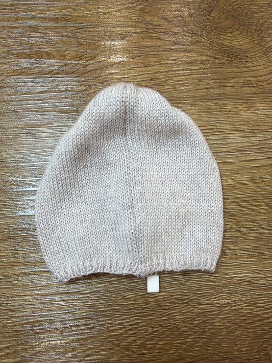 Cappello Le Dodò in lana tortora con lavorazione di trecce centrale