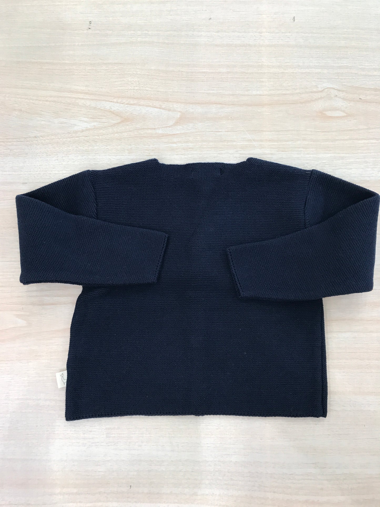 Cardigan PCS in filo blu scuro con piccoli bottoncini