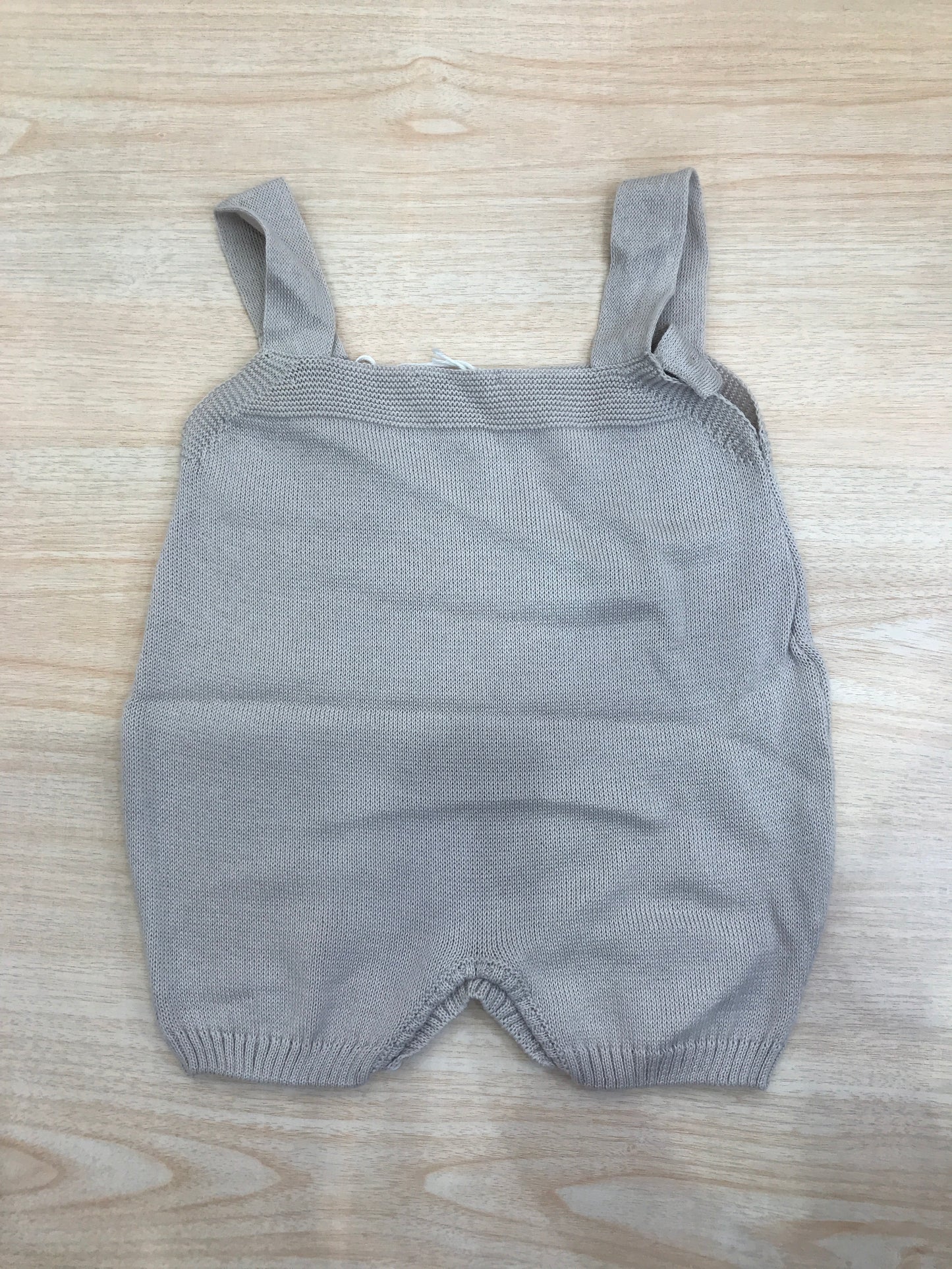 Salopette Baby Lord in filo tortora con bretelle con bottoncini