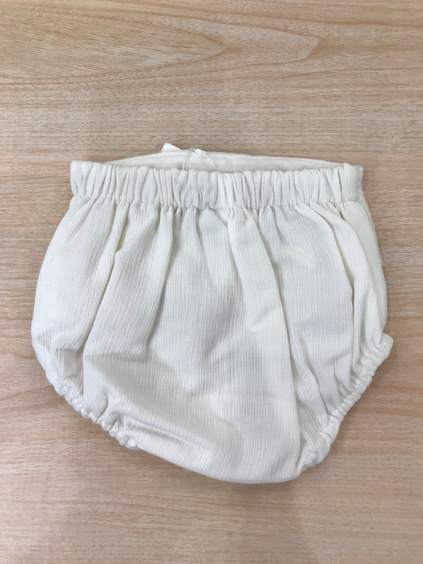 Culotte Paz Rodriguez in cotone panna con pizzo sul davanti e fiocchetto