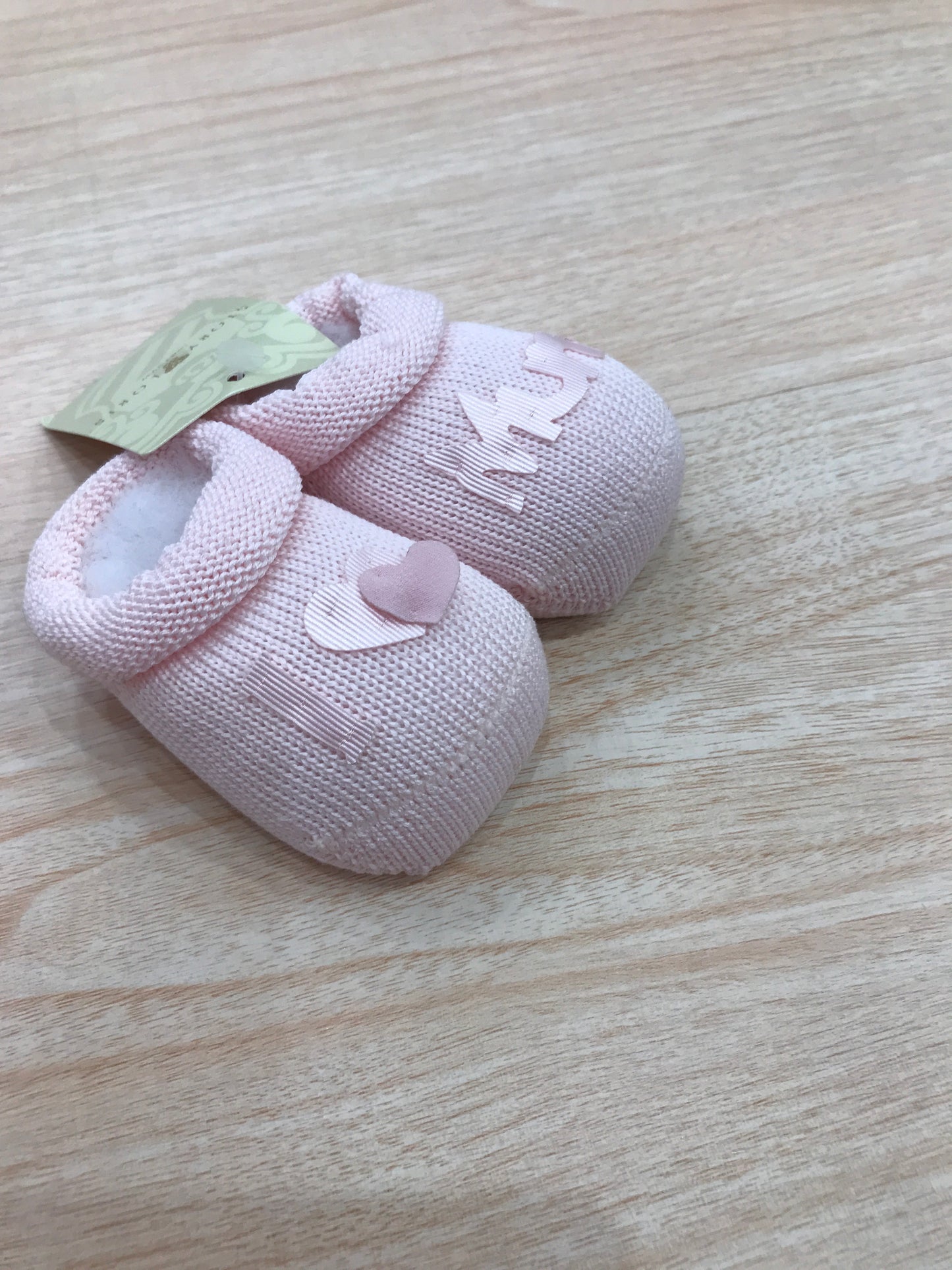 Babbucce Story Loris in filo rosa con scritta "i love mum" in rosa