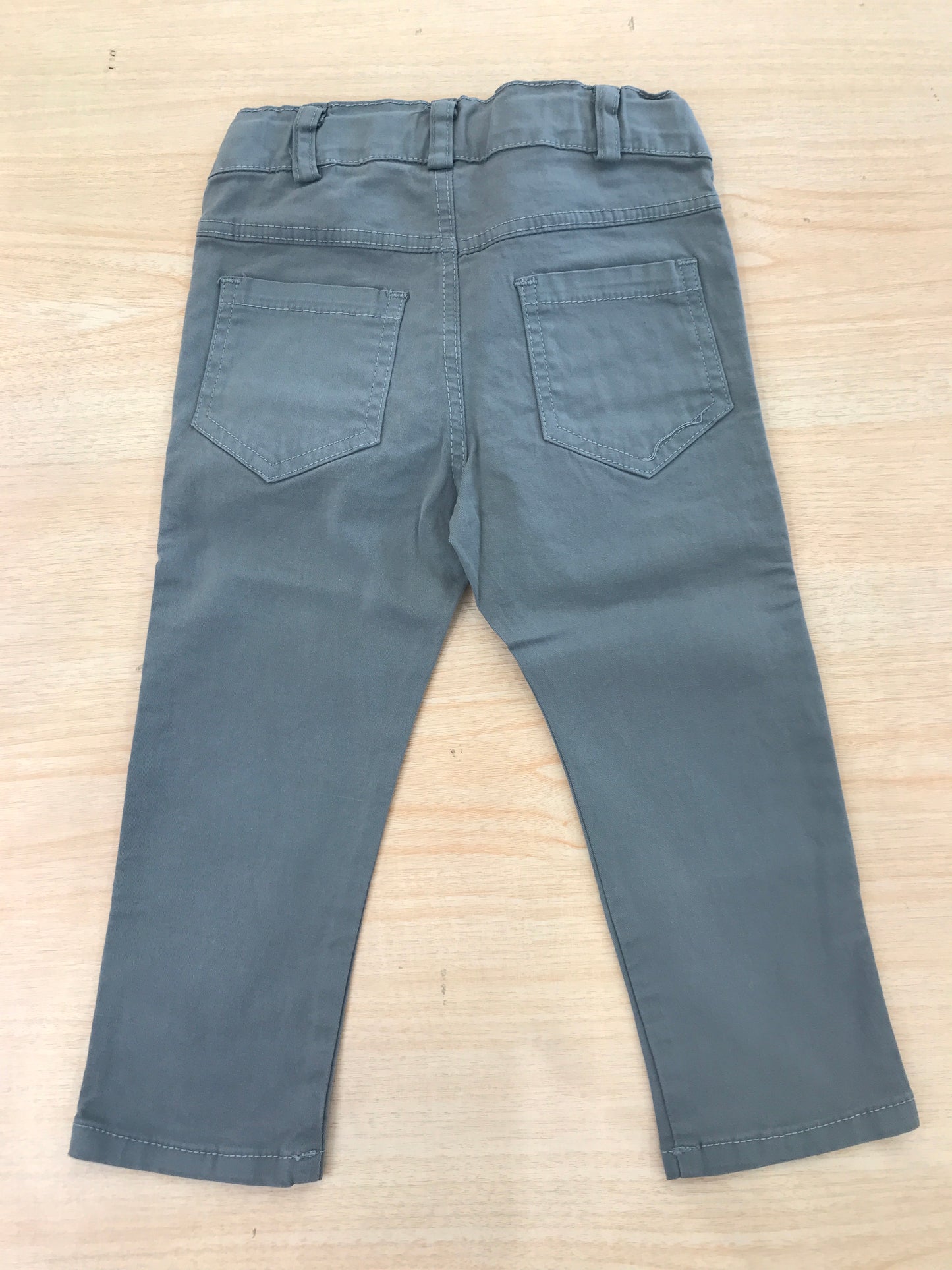 Pantalone Jo Milano in cotone grigio lungo con tasche sul davanti e sul retro