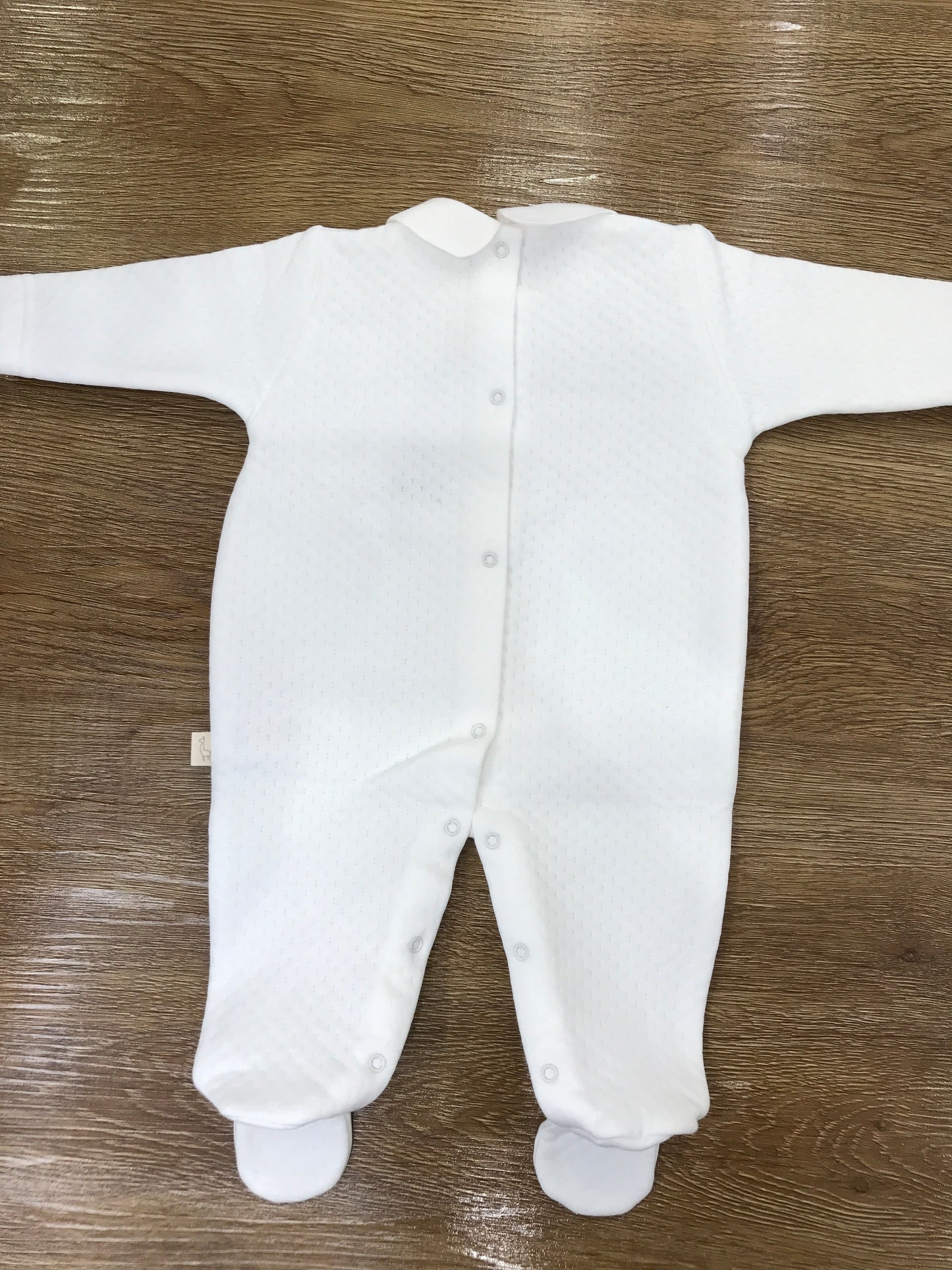 Tutina Baby Gi in ciniglia trapuntata intera con piedini