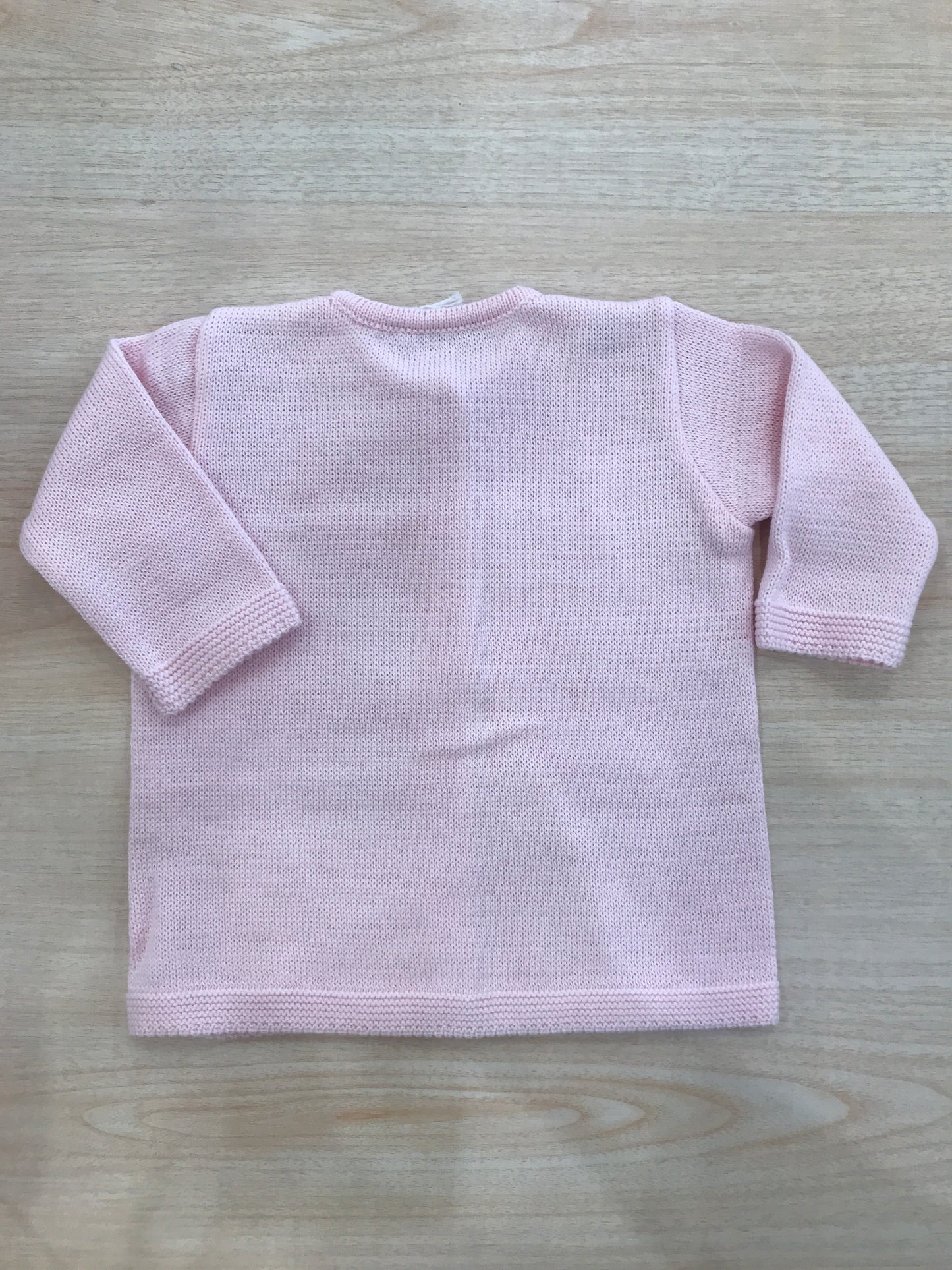 Cardigan Baby Lord in filo rosa modello coreano con bottoni sul davanti