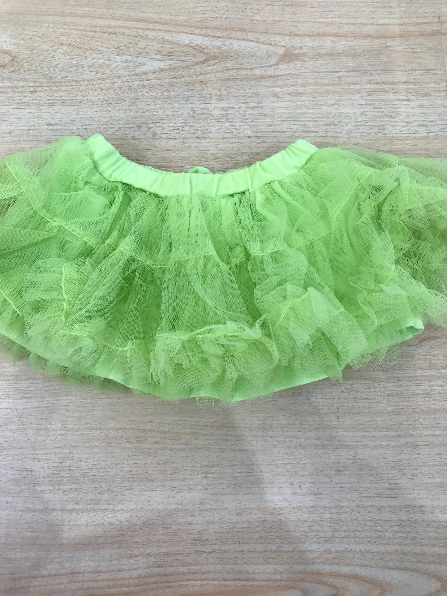 Gonna Coccodè in tulle verde con doppio strato con fiocchetto
