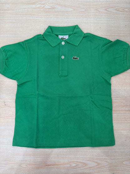 Polo Lacoste in cotone mezza manica con bottoncini e logo ricamato lateralmente unisex