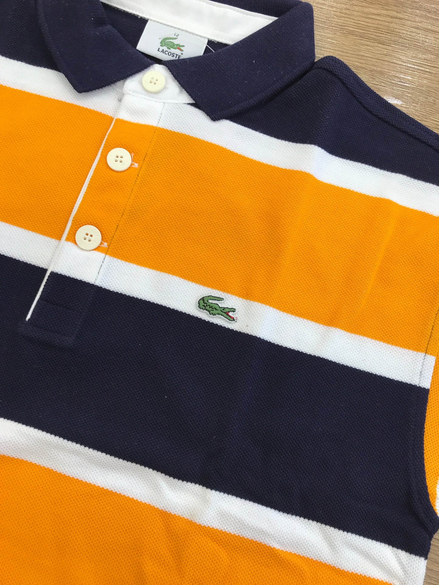 Polo Lacoste manica lunga con polsini e bottoncini