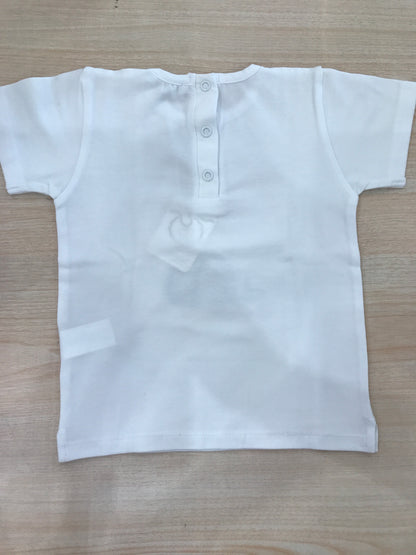 T-shirt Coccodè mezza manica con balena e palloncini applicati sul davanti