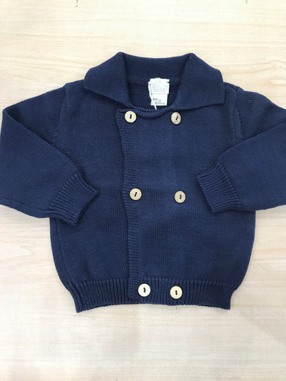 Cardigan Coccodè in filo blu scuro con piccoli bottoncini