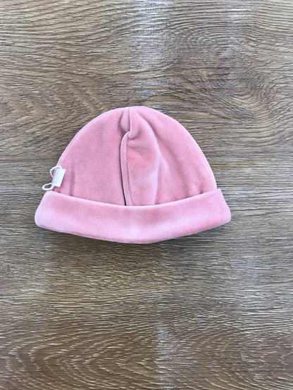 Cappello Baby Gi ciniglia rosa antico basico con risvolto