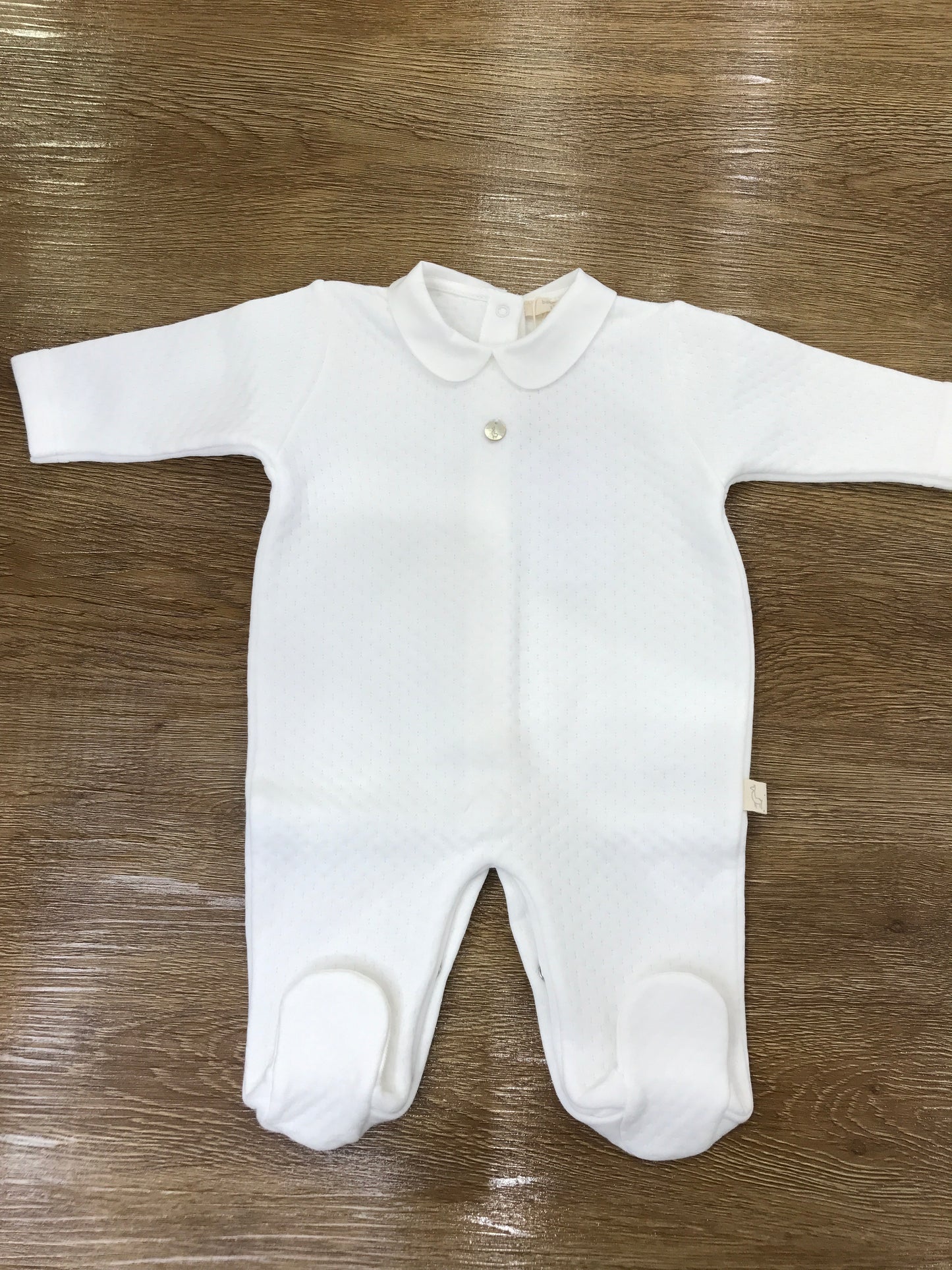 Tutina Baby Gi in ciniglia trapuntata intera con piedini