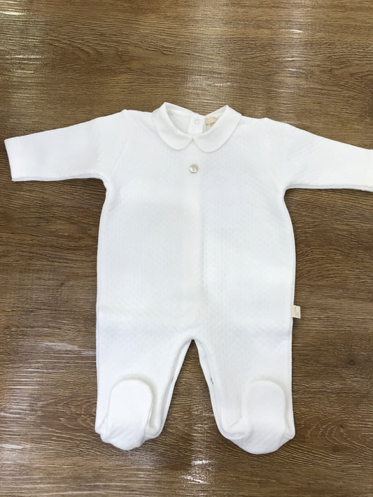 Tutina Baby Gi in ciniglia trapuntata intera con piedini