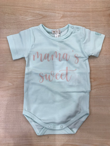 Body Nanan in cotone mezza manica con scritta sul davanti