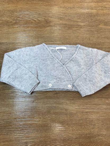 Cardigan Coccodè in lana grigio con piccoli bottoncini